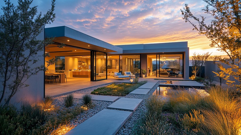 Modern house with garden